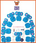 Finger Puppet- Blue Elephant