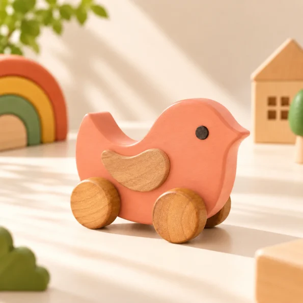 Wooden Wheel Bird