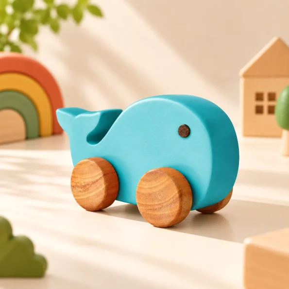 Wooden Wheel Whale