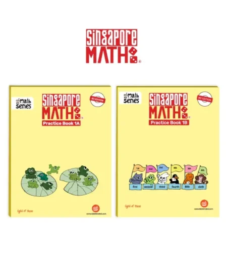 Practice Book Singapore Math Level 1 Full (1A, 1B) 2 Books | age 3-7+