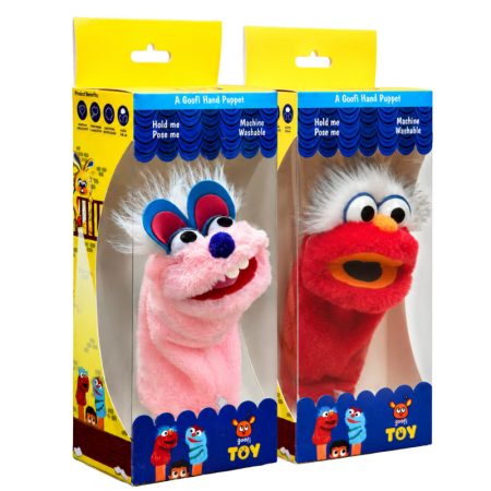 Hand Puppet Bunny Duo (Pink & Red)